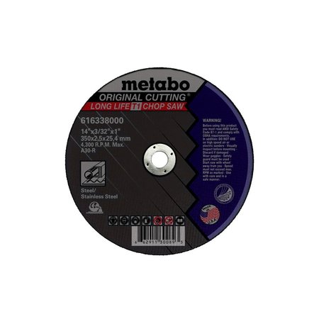 METABO Cutting Wheel 14"X1/8"X1" - C24N Original 616159000